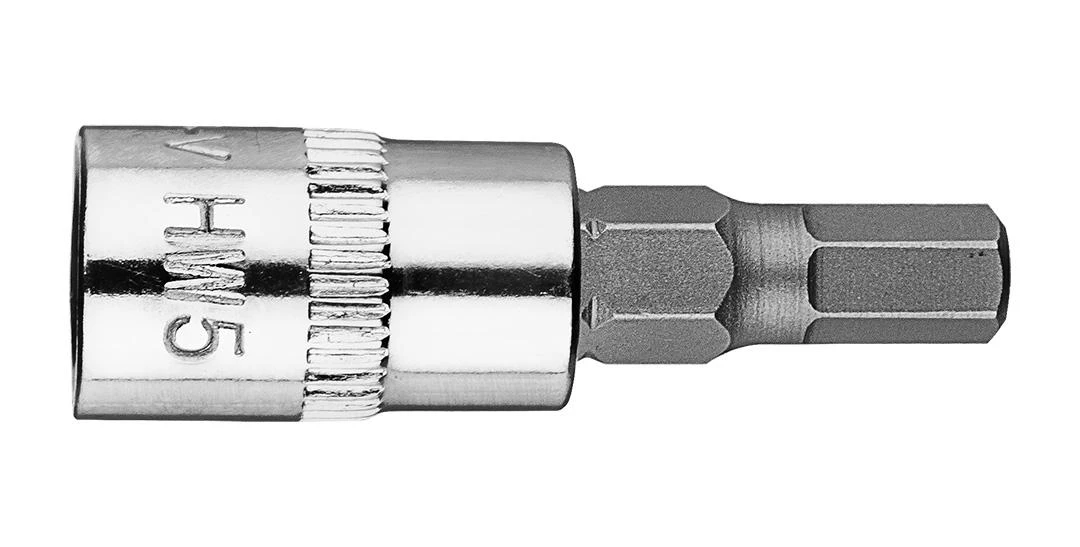 Końcówka H5 šešiakampis antgalis ant 1/4 colio lizdo, trumpas, 37 mm