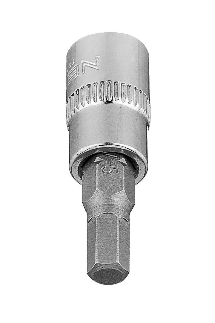 Końcówka H5 šešiakampis antgalis ant 1/4 colio lizdo, trumpas, 37 mm