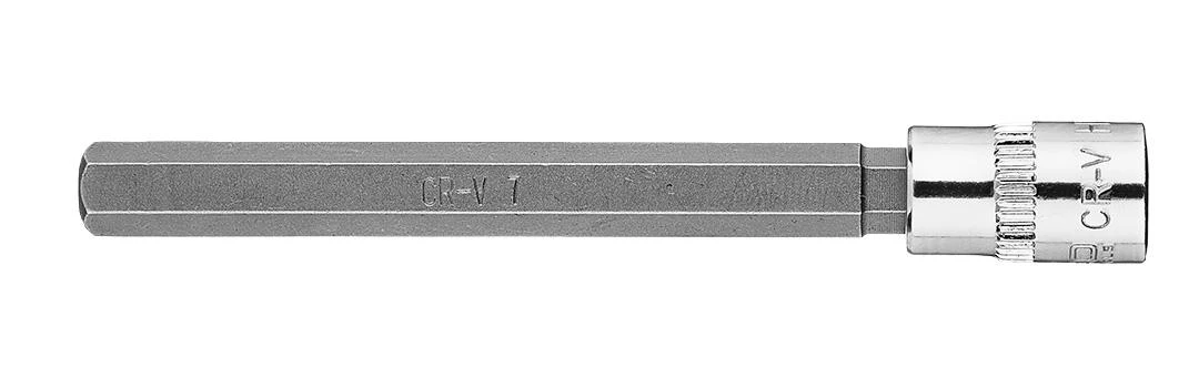 Końcówka H7 šešiakampis antgalis ant 1/4 colio lizdo, ilgas, 87 mm