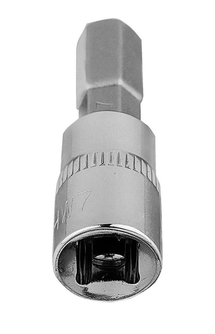 Końcówka H7 šešiakampis antgalis ant 1/4 colio lizdo, trumpas, 37 mm