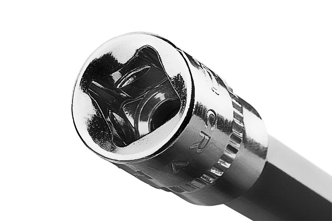 Końcówka H7 šešiakampis antgalis ant 1/4 colio lizdo, ilgas, 87 mm