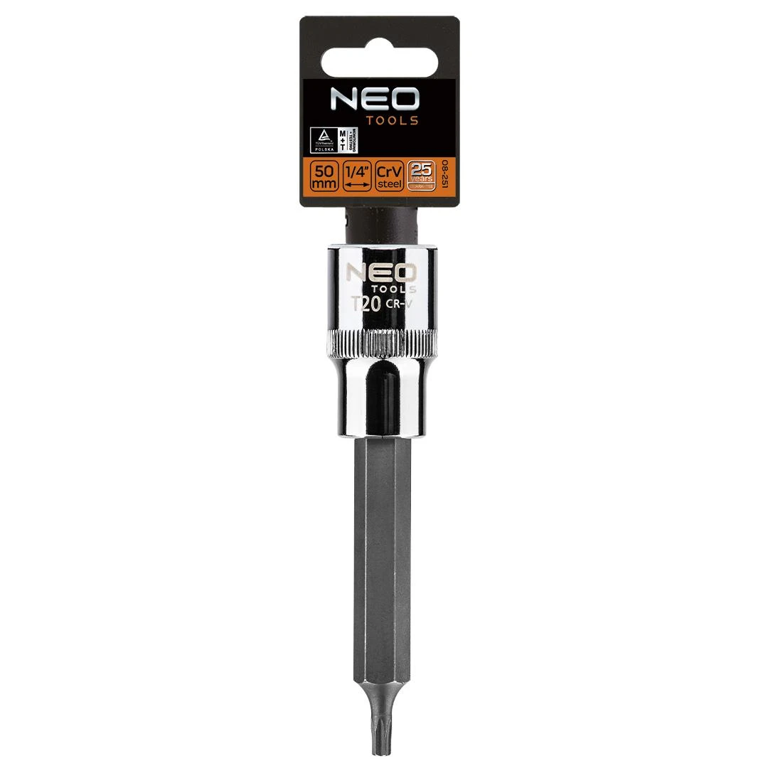 Końcówka Prailginta sukimo galvutė Neo Torx 1/2", T20 x 100mm