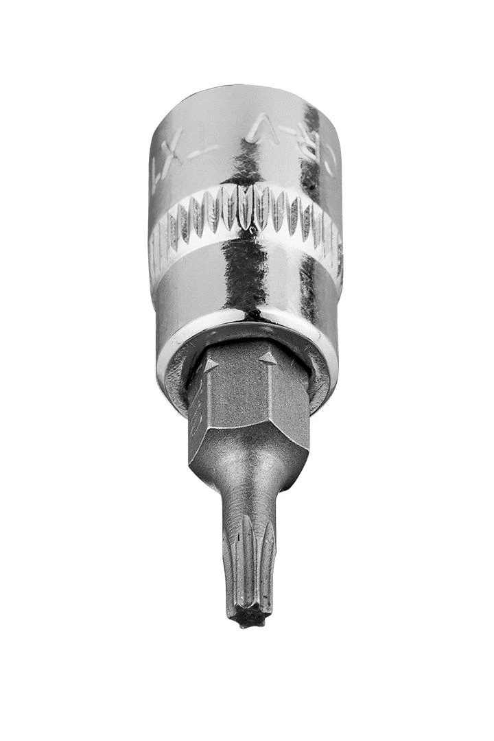 Końcówka Torx TX10 antgalis ant 1/4 colio lizdo, trumpas, 37 mm