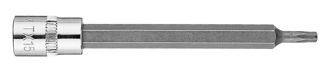 Końcówka Torx TX15 antgalis ant 1/4 colio lizdo, ilgas, 87 mm
