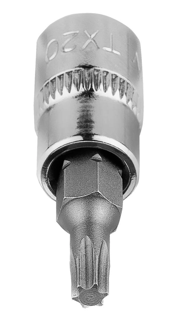 Końcówka Torx TX20 antgalis ant 1/4 colio lizdo, trumpas, 37 mm