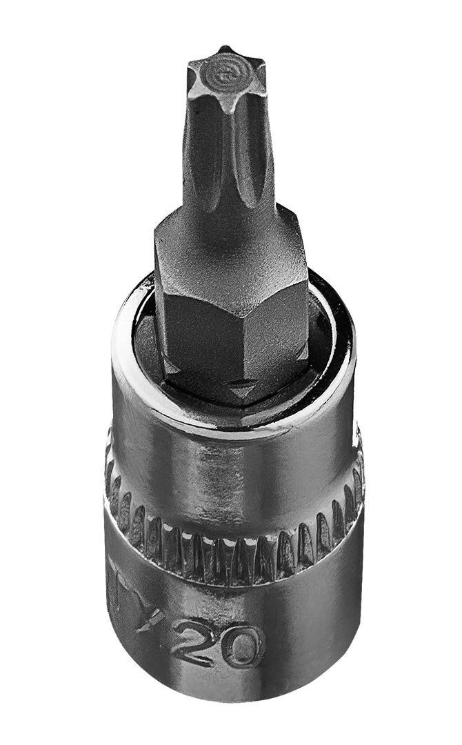 Końcówka Torx TX20 antgalis ant 1/4 colio lizdo, trumpas, 37 mm