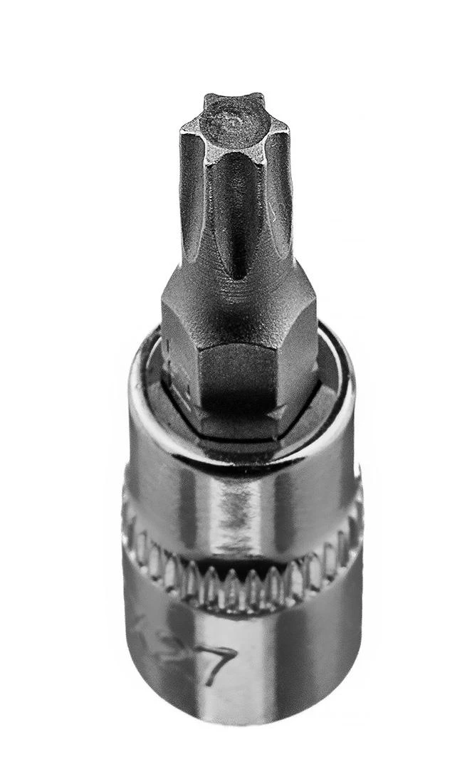 Końcówka Torx TX27 antgalis ant 1/4 colio lizdo, trumpas, 37 mm