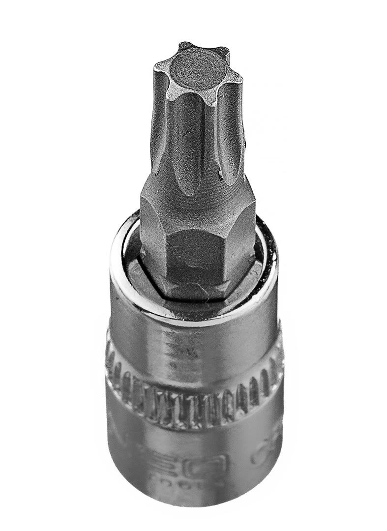 Końcówka Torx TX30 antgalis ant 1/4 colio lizdo, trumpas, 37 mm
