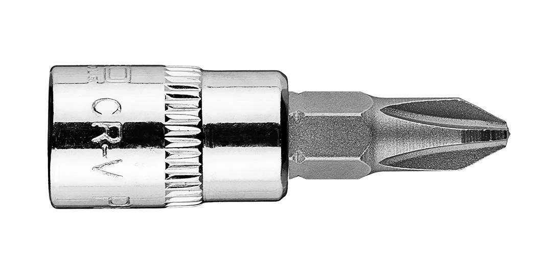 Końcówka PH2 atsuktuvo antgalis ant 1/4 colio lizdo, trumpas, 37 mm