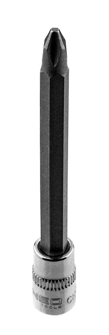 Końcówka PH2 atsuktuvo antgalis ant 1/4 colio lizdo, ilgas, 87 mm