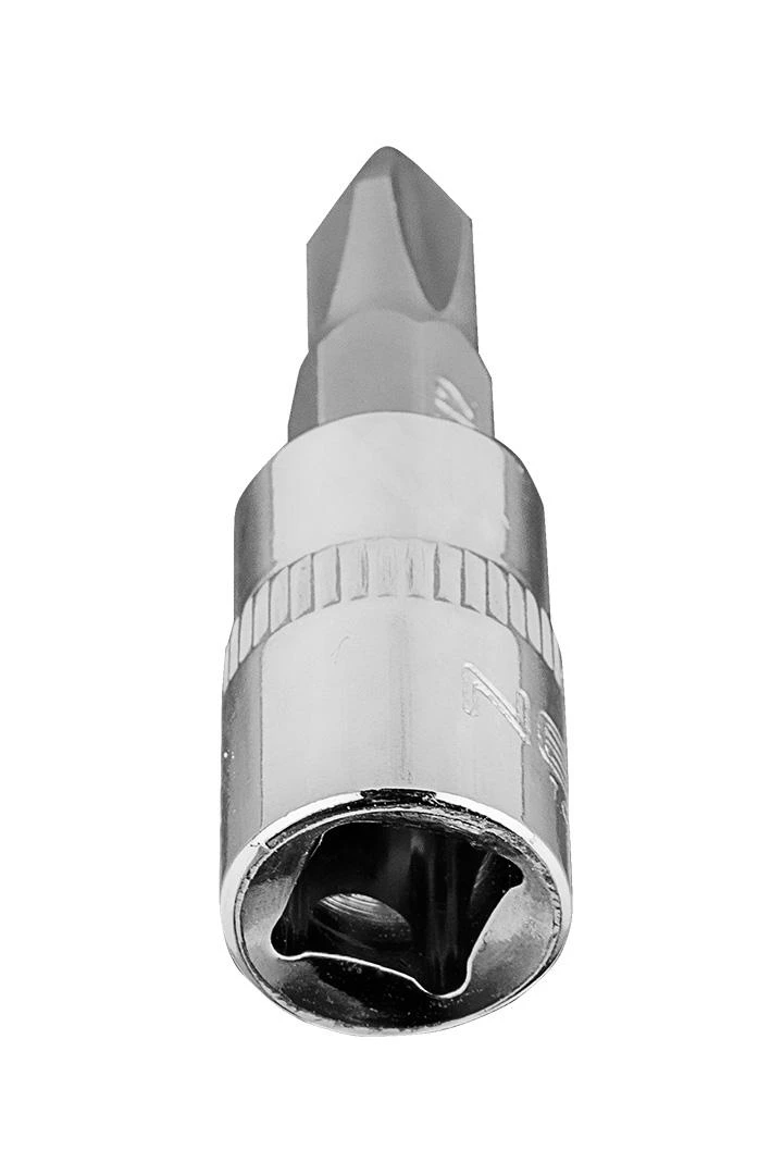 Końcówka PH2 atsuktuvo antgalis ant 1/4 colio lizdo, trumpas, 37 mm