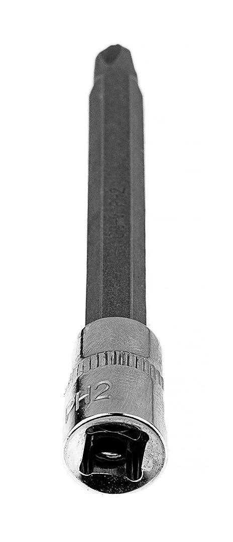 Końcówka PH2 atsuktuvo antgalis ant 1/4 colio lizdo, ilgas, 87 mm