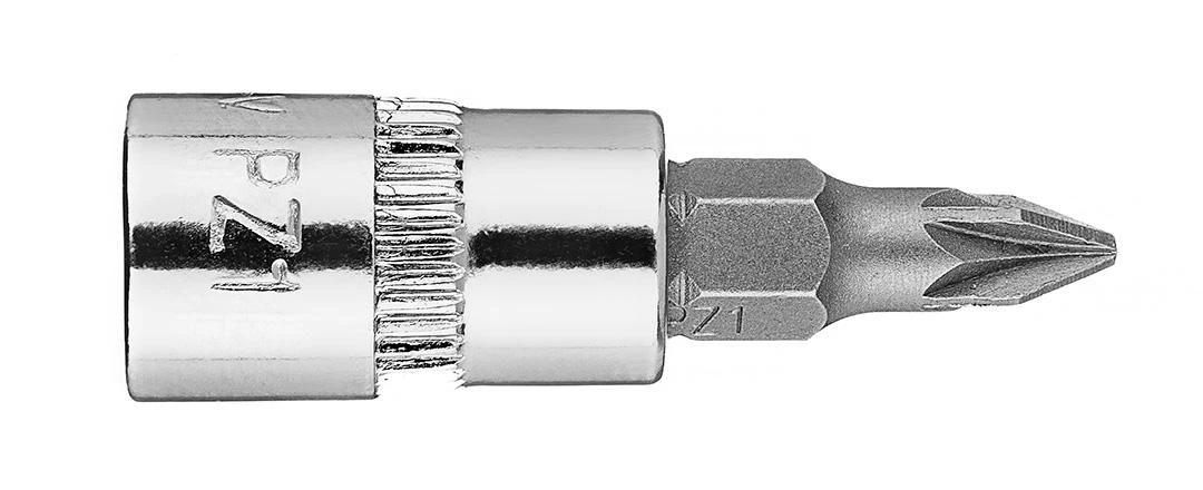 Końcówka PZ1 atsuktuvo antgalis ant 1/4 colio lizdo, trumpas, 37 mm