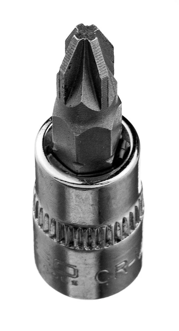 Końcówka PZ2 atsuktuvo antgalis ant 1/4 colio lizdo, trumpas, 37 mm