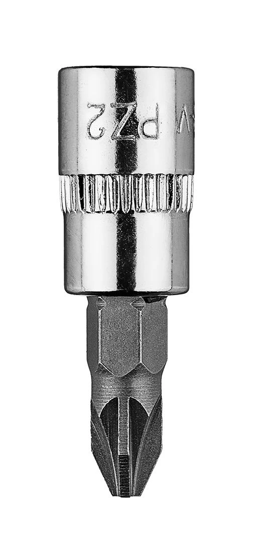 Końcówka PZ2 atsuktuvo antgalis ant 1/4 colio lizdo, trumpas, 37 mm