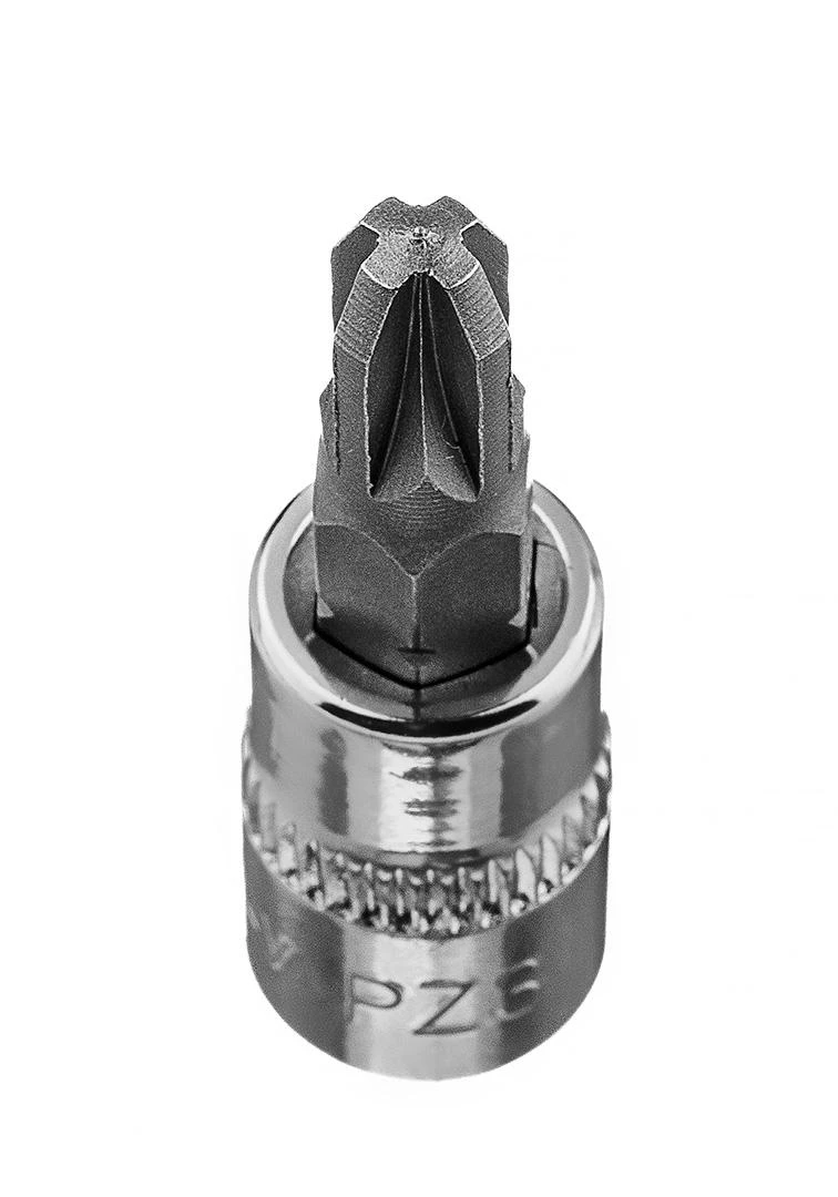 Końcówka PZ3 atsuktuvo antgalis ant 1/4 colio lizdo, trumpas, 37 mm