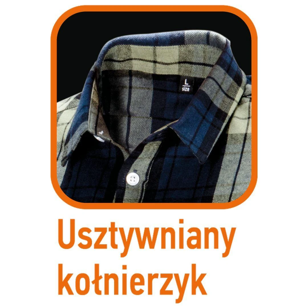Koszula Tamsiai mėlyni, alyvuogių ir juodi flaneliniai marškiniai, XL dydis