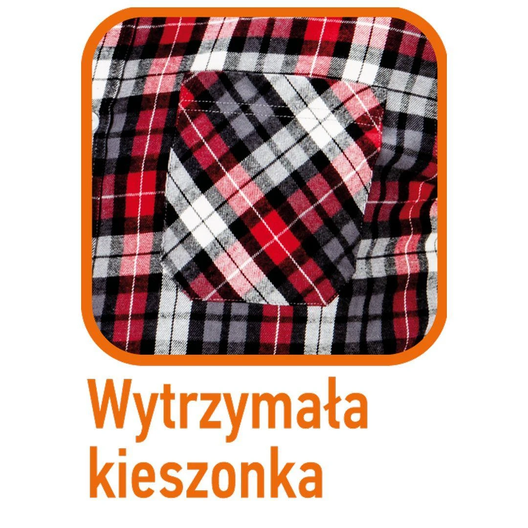 Koszula Raudoni, juodi ir balti languoti flaneliniai marškiniai, M dydis