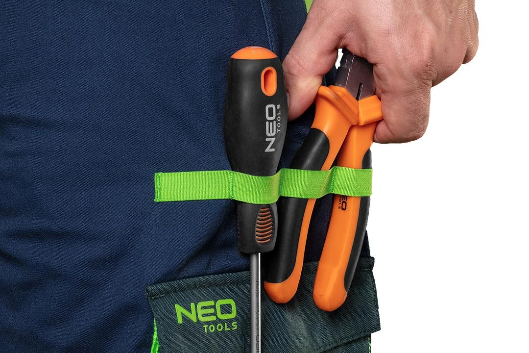 Neo Tools Krótkie PREMIUM šortai, 62% medvilnės, 35% poliesterio, 3% elastano, XS dydis