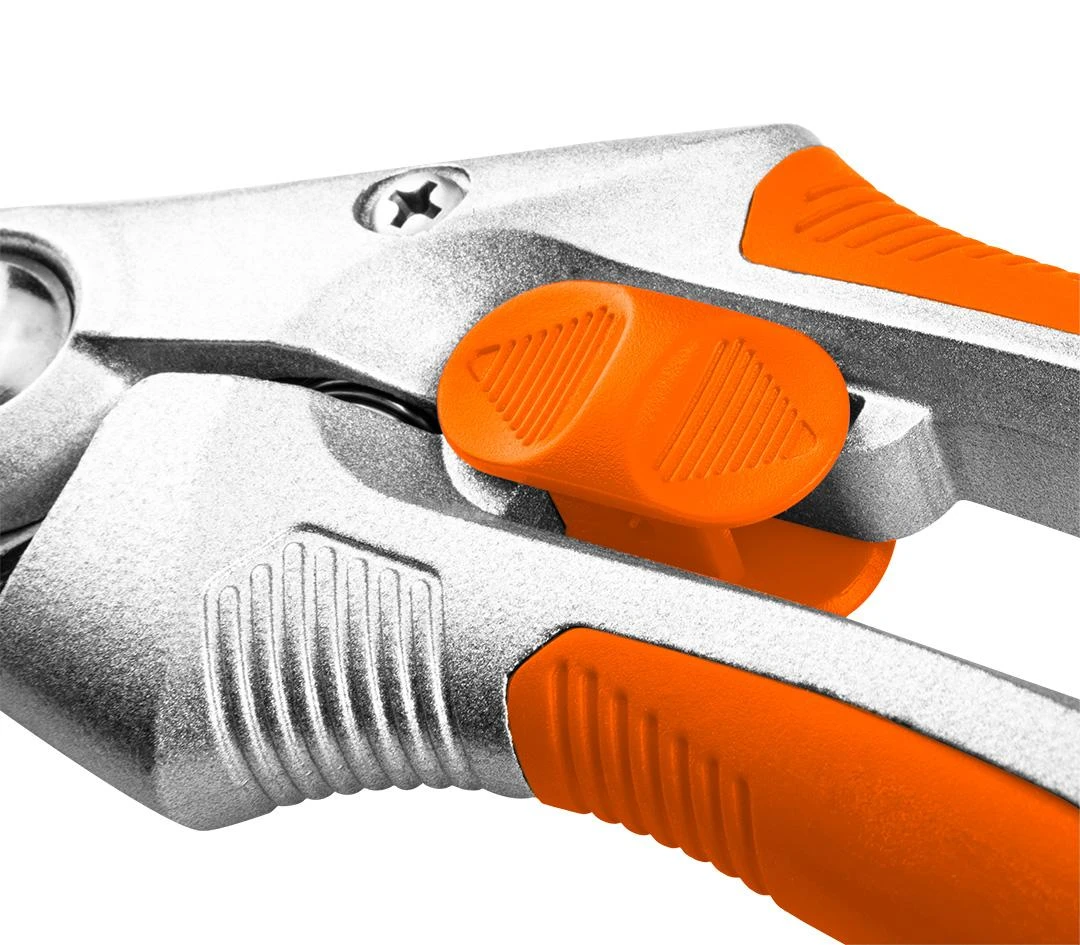 Sekator Priekalinis genėtuvas 210 mm, ilgis iki 20 mm, aliuminis, TPR guma dengta rankena