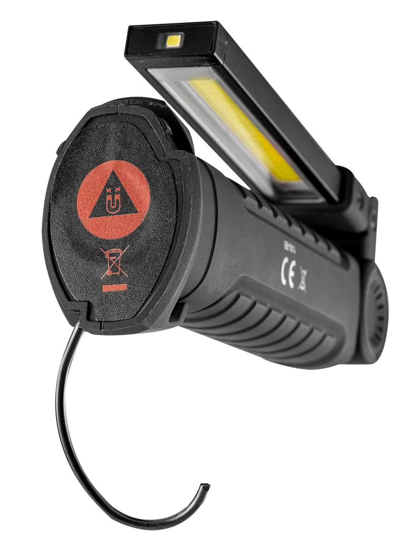 Lampa Įkraunamas dirbtuvių šviestuvas 200 lm COB + žibintuvėlis
