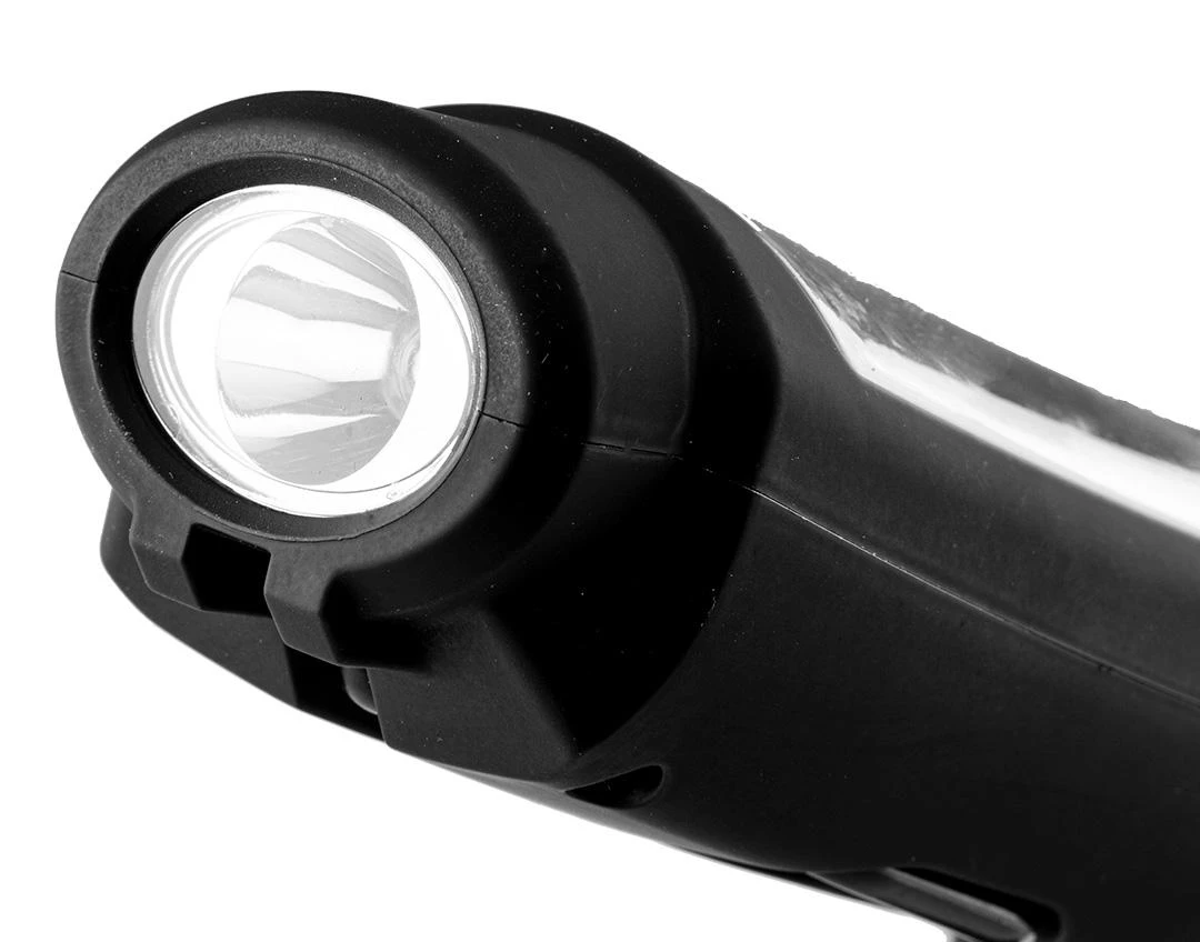 Lampa Baterijomis maitinamas dirbtuvių šviestuvas, 300 lm COB 2 viename + 3 x AA baterijos