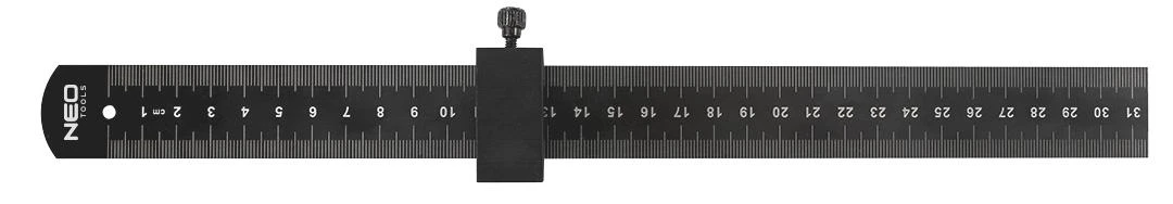 Neo Linijka Liniuotė su atrama, 30 cm