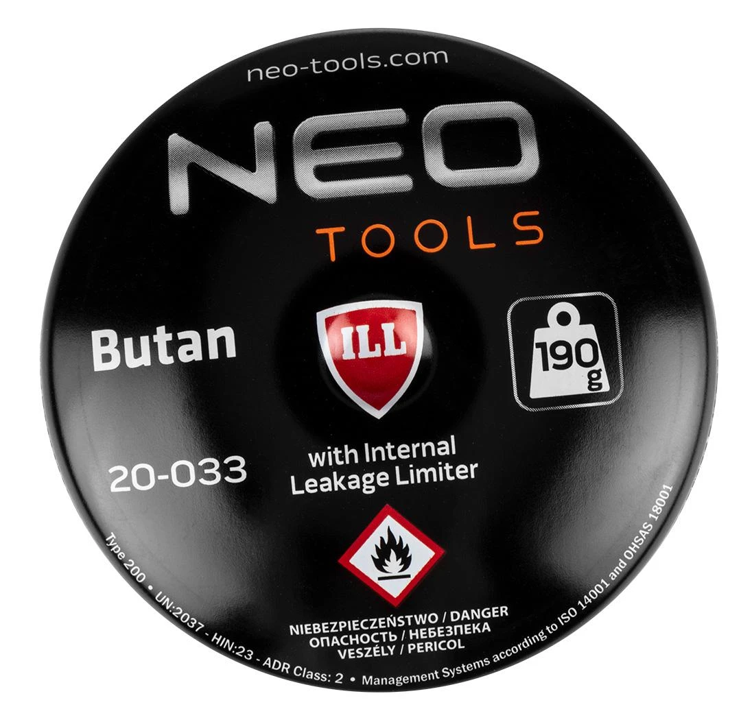 Nabój Butano dujų balionėlis 190 g, daugkartinis