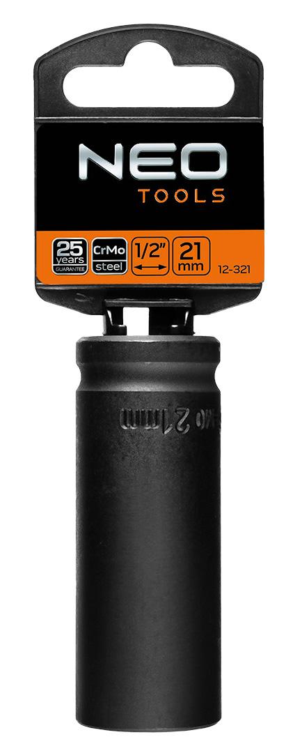 Nasadka Ilga smūginė galvutė 1/2, 21 mm, Cr-Mo