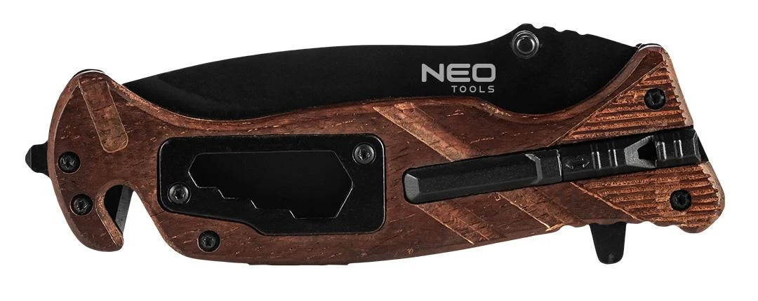 Neo Tools sulankstomas peilis su medžio tekstūros rankena