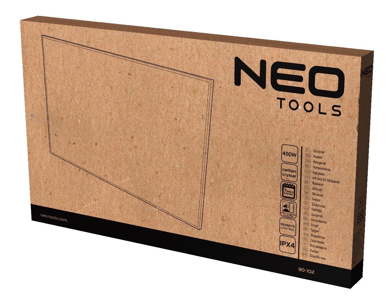 Neo Tools 450 W infraraudonųjų spindulių šildymo skydas
