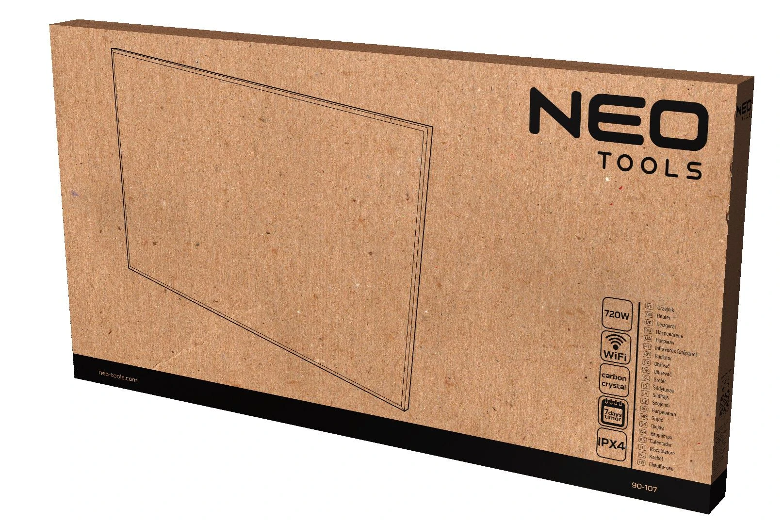 Infraraudonųjų spindulių šildytuvas NEO TOOLS WIFI 90-107, 720W