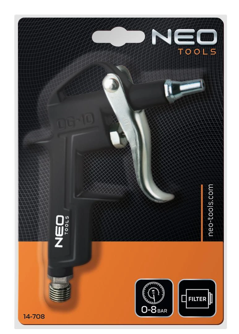 Neo Tools Pistoletas oro prapūtėjas 0-8bar 25mm