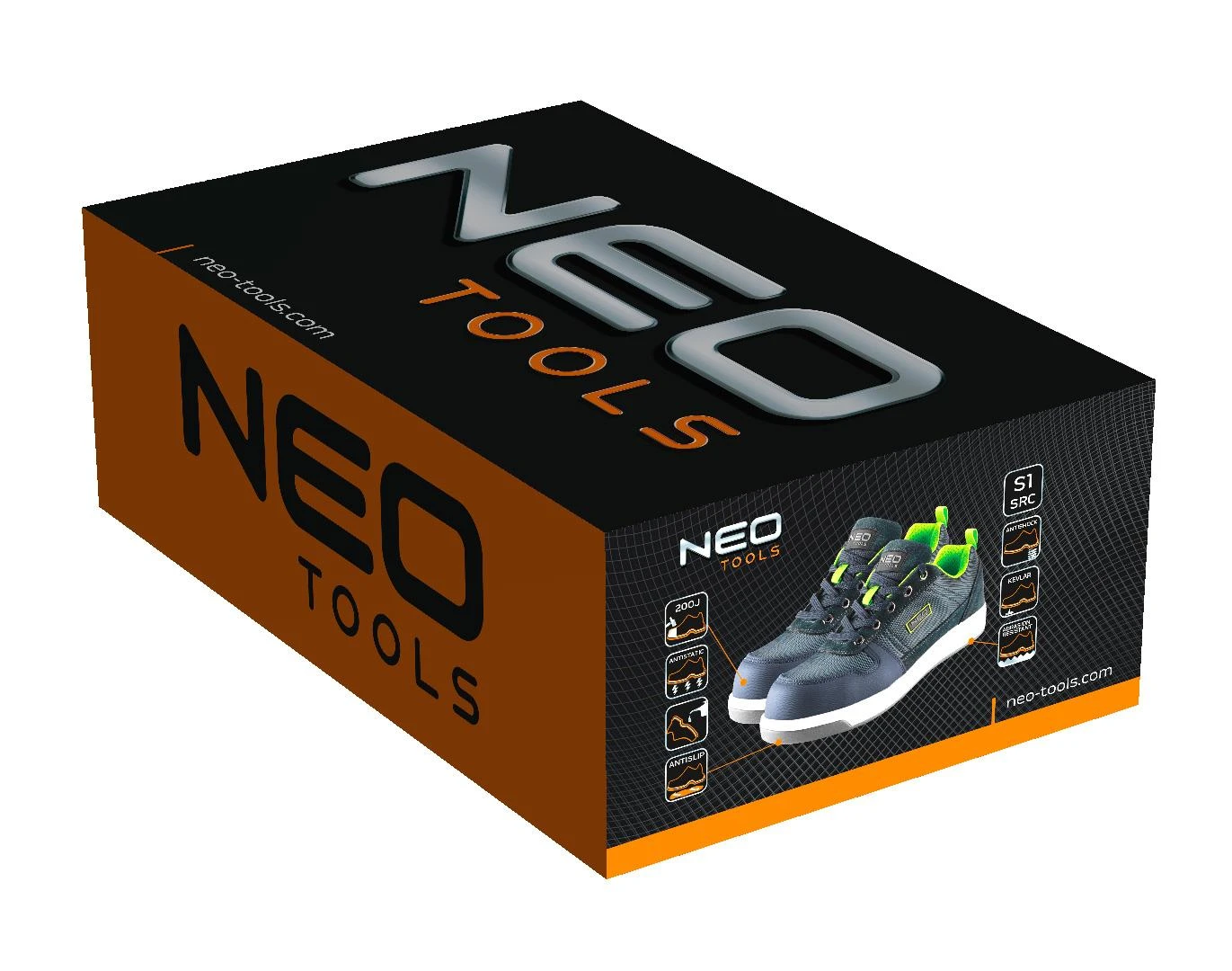 Neo Tools Pólbuty Darbo batai, S1 SR FO, kompozitinė noselė, 41 dydis