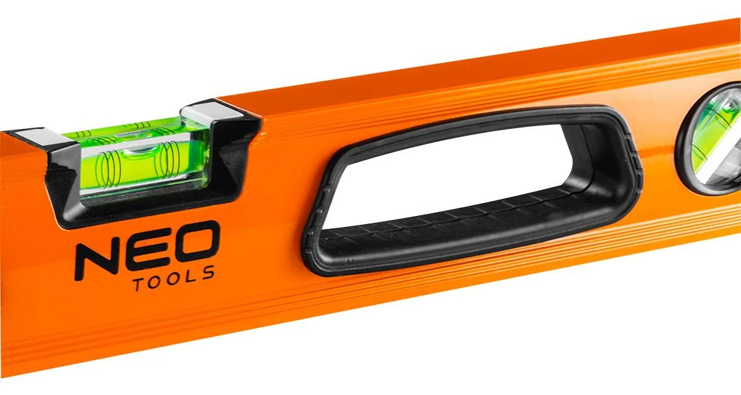 Neo Tools Neo aliuminio gulsčiukas su rankena, 3 buteliukai, magnetas, frezuoti matavimo paviršiai, 60 cm