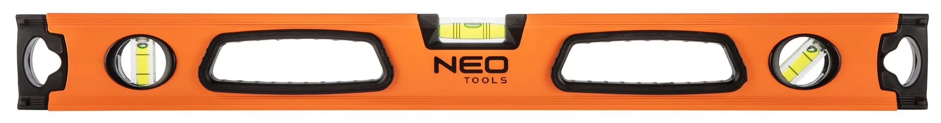 Neo Tools Neo aliuminio gulsčiukas su rankena, 3 buteliukai, magnetas, frezuoti matavimo paviršiai, 60 cm