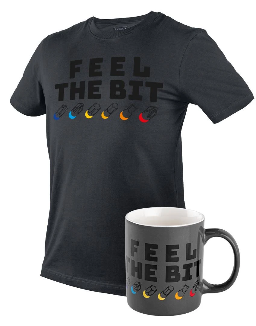 Neo Puodelis su nadrukiem FEEL THE BIT, 330ml