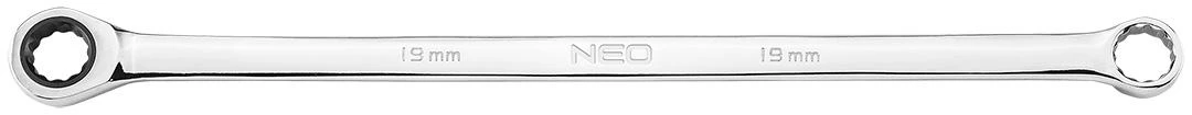 Neo Tools Klucze Ilgi reketiniai žiediniai raktai, 6 vnt. rinkinys, 8–19 mm, minkštas dėklas