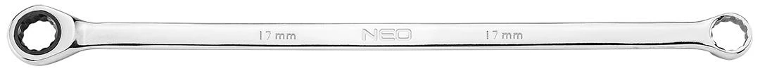 Neo Tools Klucze Ilgi reketiniai žiediniai raktai, 6 vnt. rinkinys, 8–19 mm, minkštas dėklas
