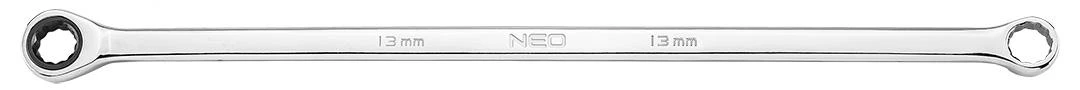 Neo Tools Klucze Ilgi reketiniai žiediniai raktai, 6 vnt. rinkinys, 8–19 mm, minkštas dėklas