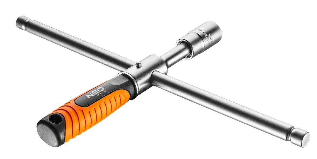Ratų raktas NEO, 17 x 19 mm, 1/2", su gumuota rankena