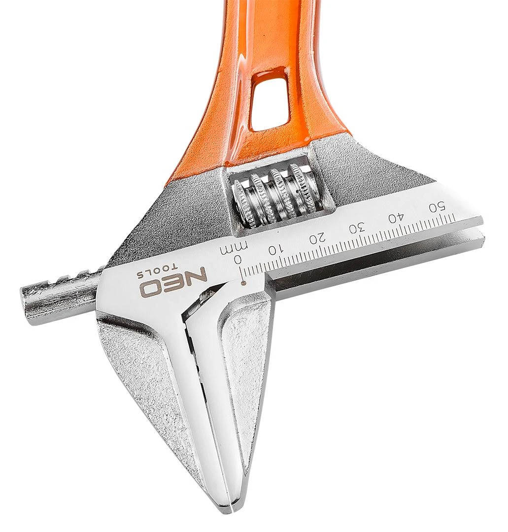 Neo Tools Klucz Trumpas reguliuojamas veržliaraktis 185 mm, diapazonas 0–53 mm