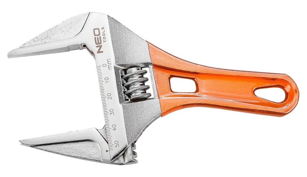 Neo Tools Klucz Trumpas reguliuojamas veržliaraktis 185 mm, diapazonas 0–53 mm