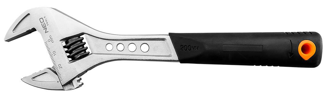 Neo Tools Reguliuojamas veržliaraktis 200 mm, diapazonas 0-29 mm