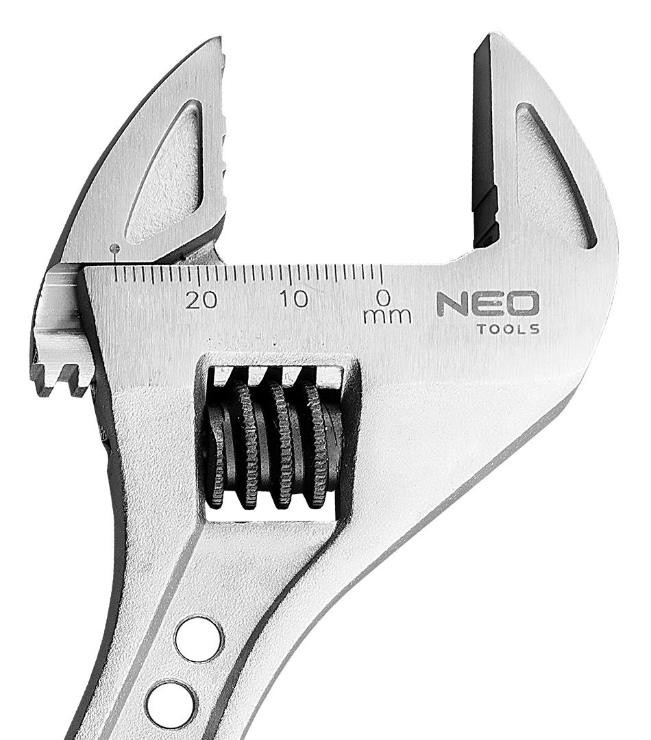Neo Tools Reguliuojamas veržliaraktis 200 mm, diapazonas 0-29 mm