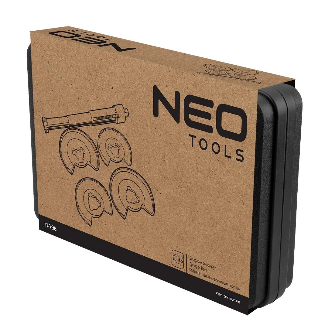 Neo Tools Spyruoklinių spaustukų rinkinys 70-130 mm, 90-150 mm