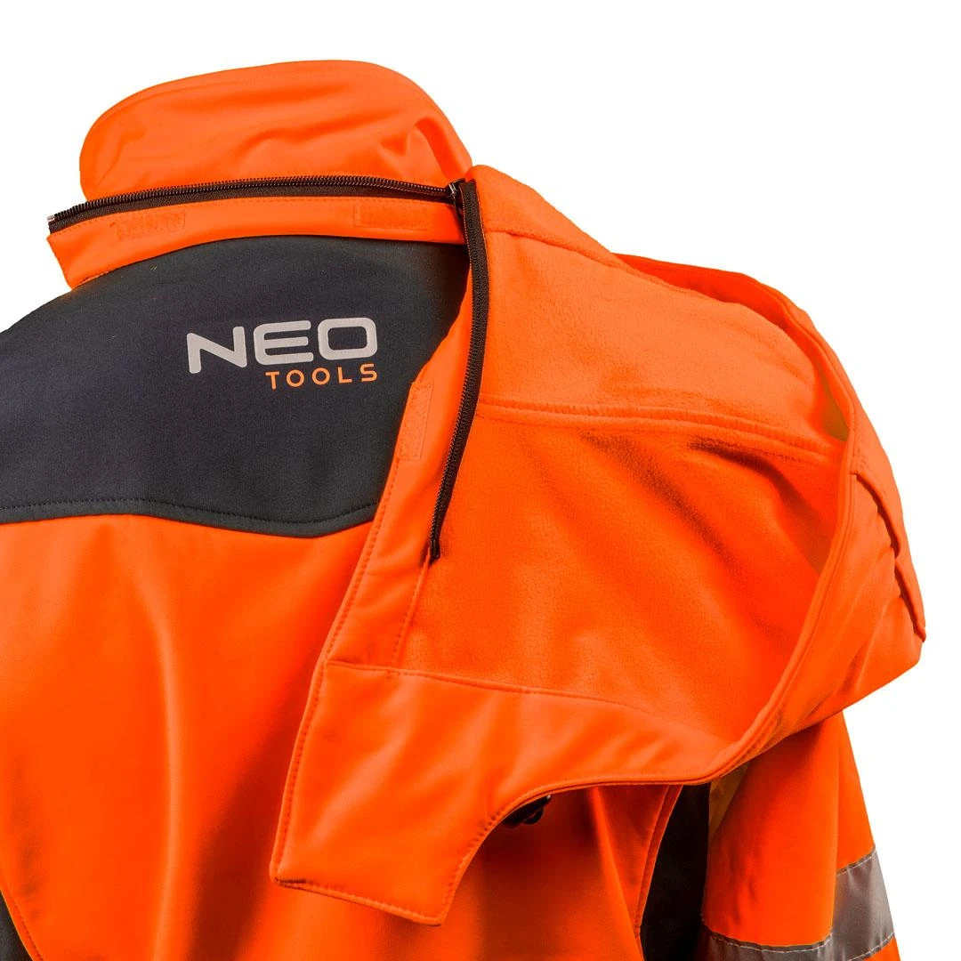 Neo Tools Striukė Didelio matomumo minkšta striukė su gobtuvu, oranžinė, S dydis