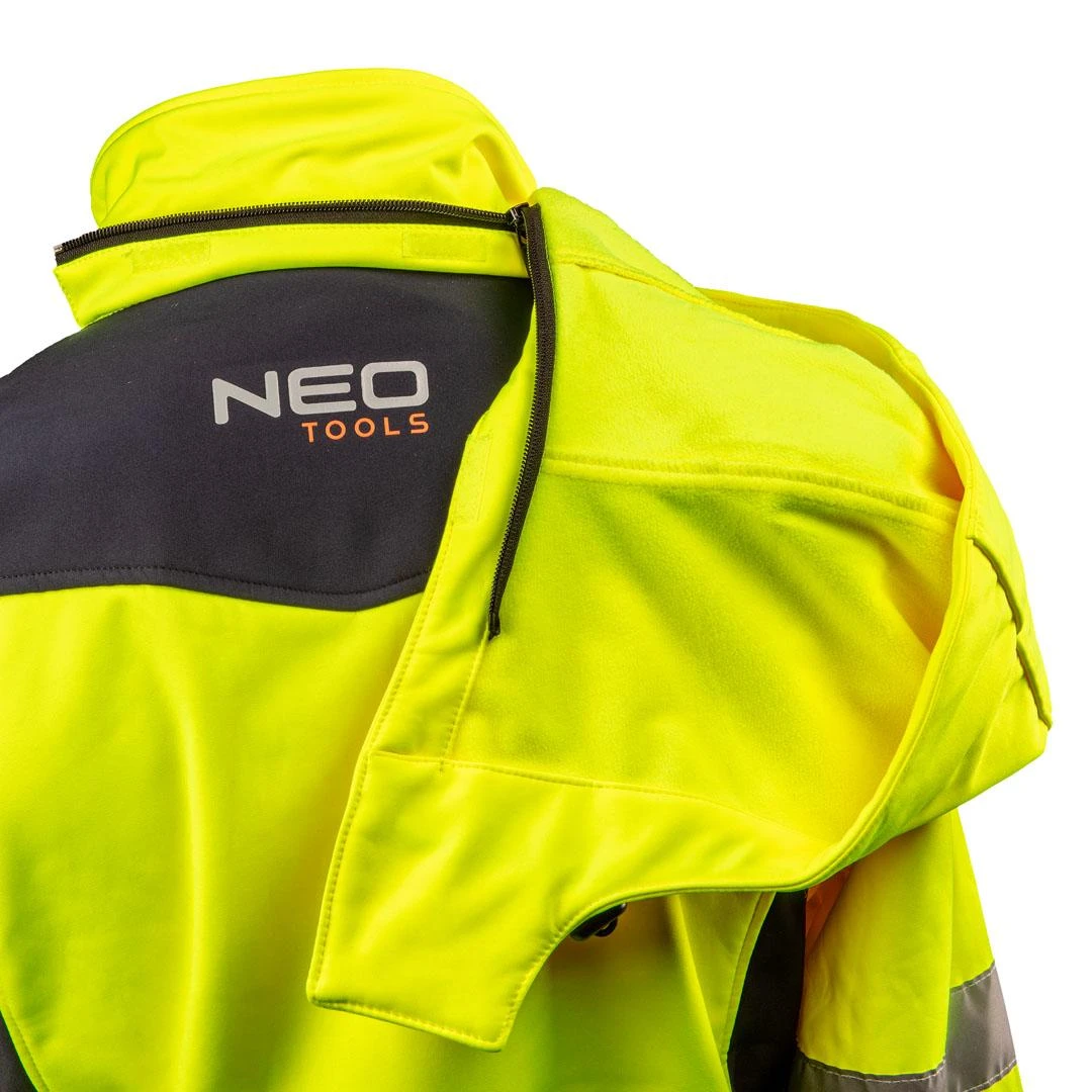 Neo Tools Striukė Didelio matomumo minkšta striukė su gobtuvu, geltona, XXXL dydis