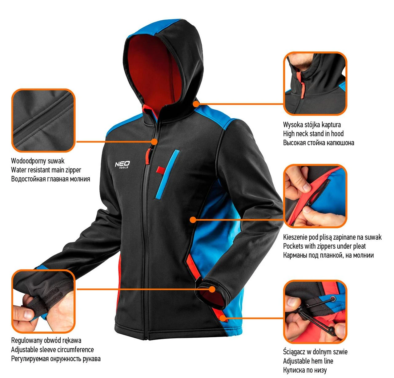 Neo Tools Darbo striukė Softshell HD+