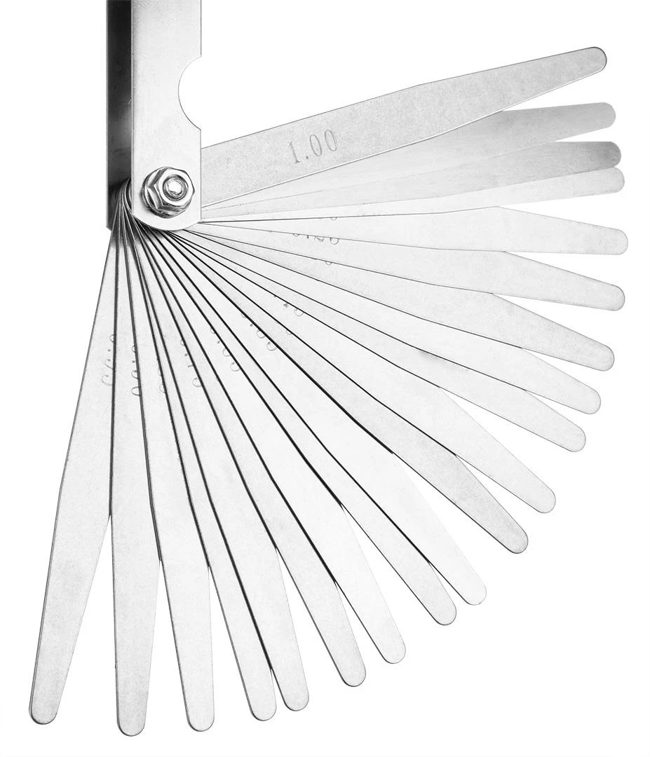 Szczelinomierz Tarpumatikas, 20 ašmenų (0,05–1,0 mm), 65MN / nerūdijantis plienas